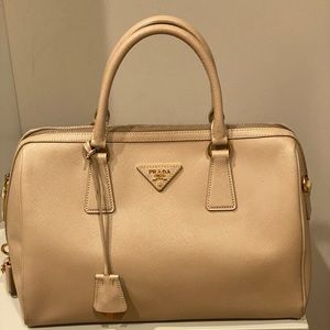 Prada Tan Leather Vintage Handbag